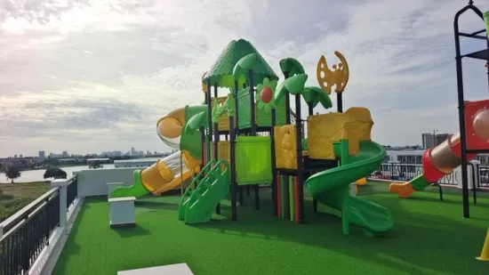 Juego Infantil Equipo de juegos al aire libre personalizado para niños, tobogán de plástico grande